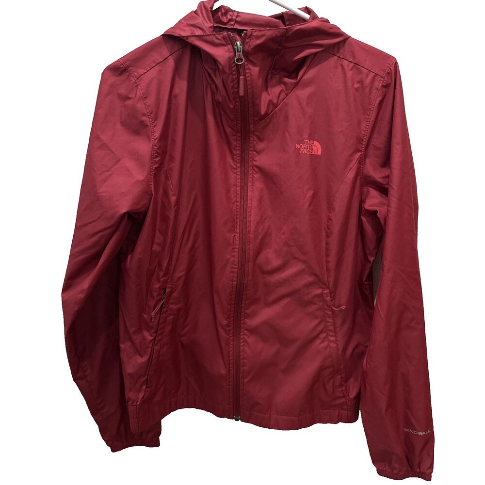 The North Face Windwall Women's Hooded Red Rain Jacket Medium